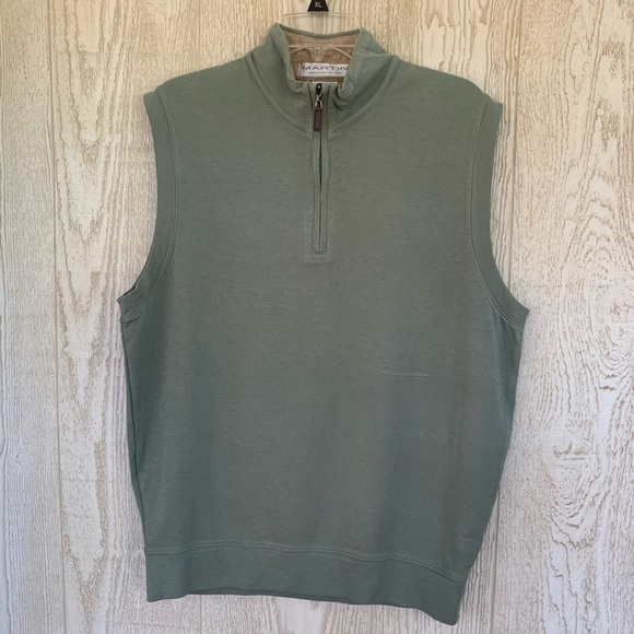Martin Sage 1/4 Zip Interlock Pullover Vest - Picture 1 of 4